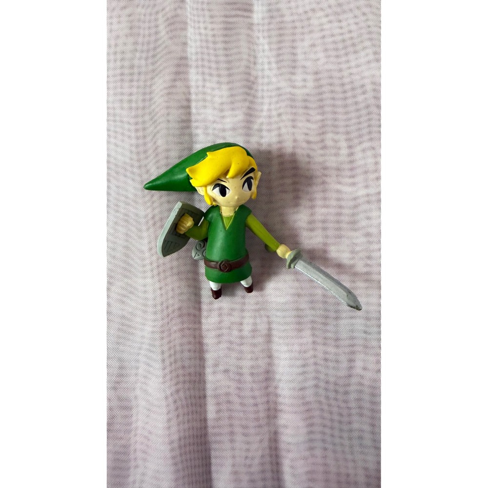 Nintendo Legend of Zelda Toon Link Mini Figure with Sword and Shield Green PVC